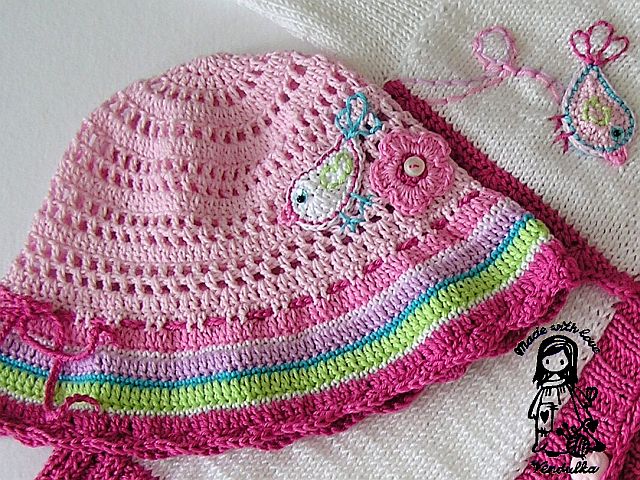 Návod na háčkovaný klobouček s ptáčkem