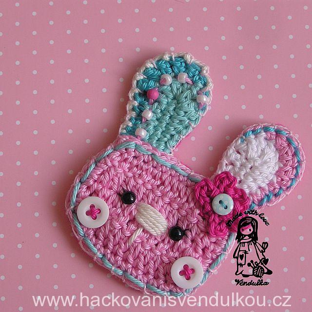 Háčkovaný zajíček - aplikace ¦ návod na háčkování
