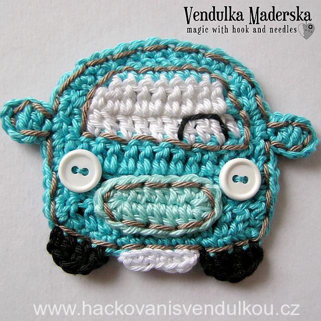 Auto - háčkovaná aplikace, návod