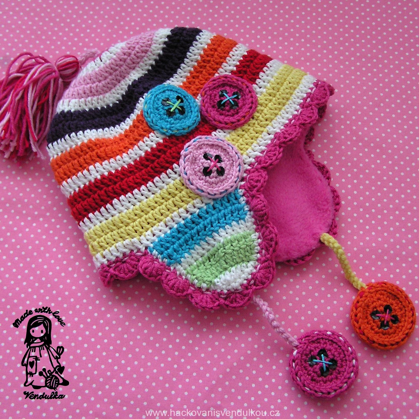 Knoflíková čepice - návod