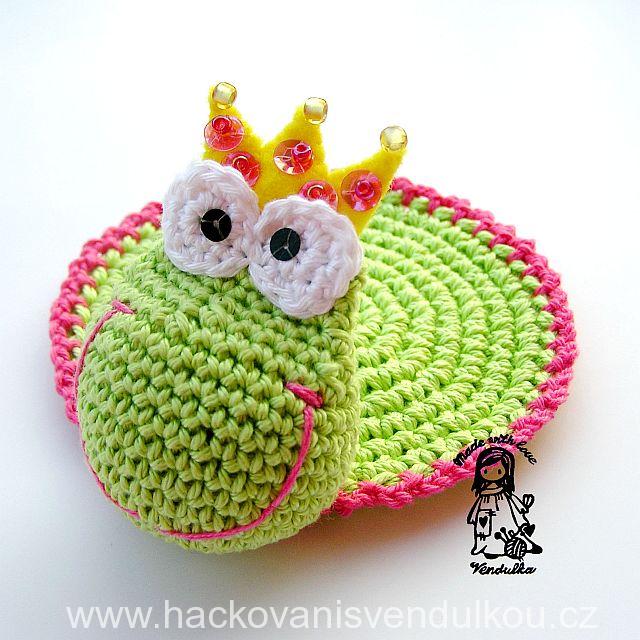Návod na háčkovaný podšálek - žabka