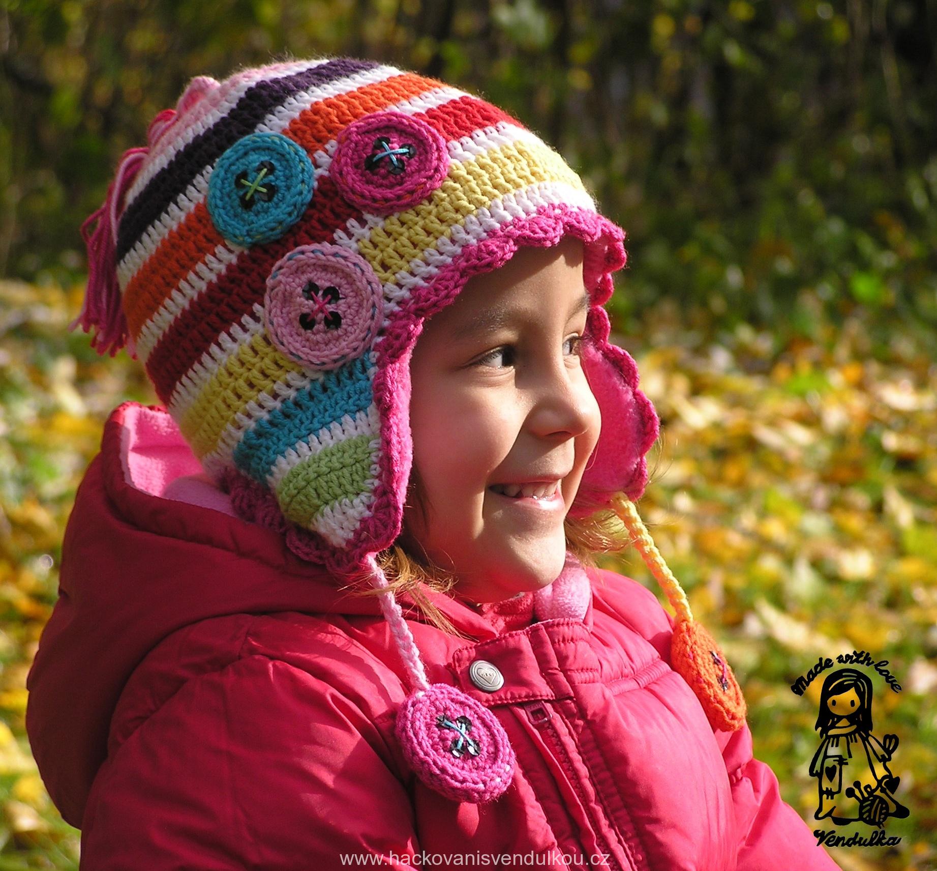 Knoflíková čepice - návod