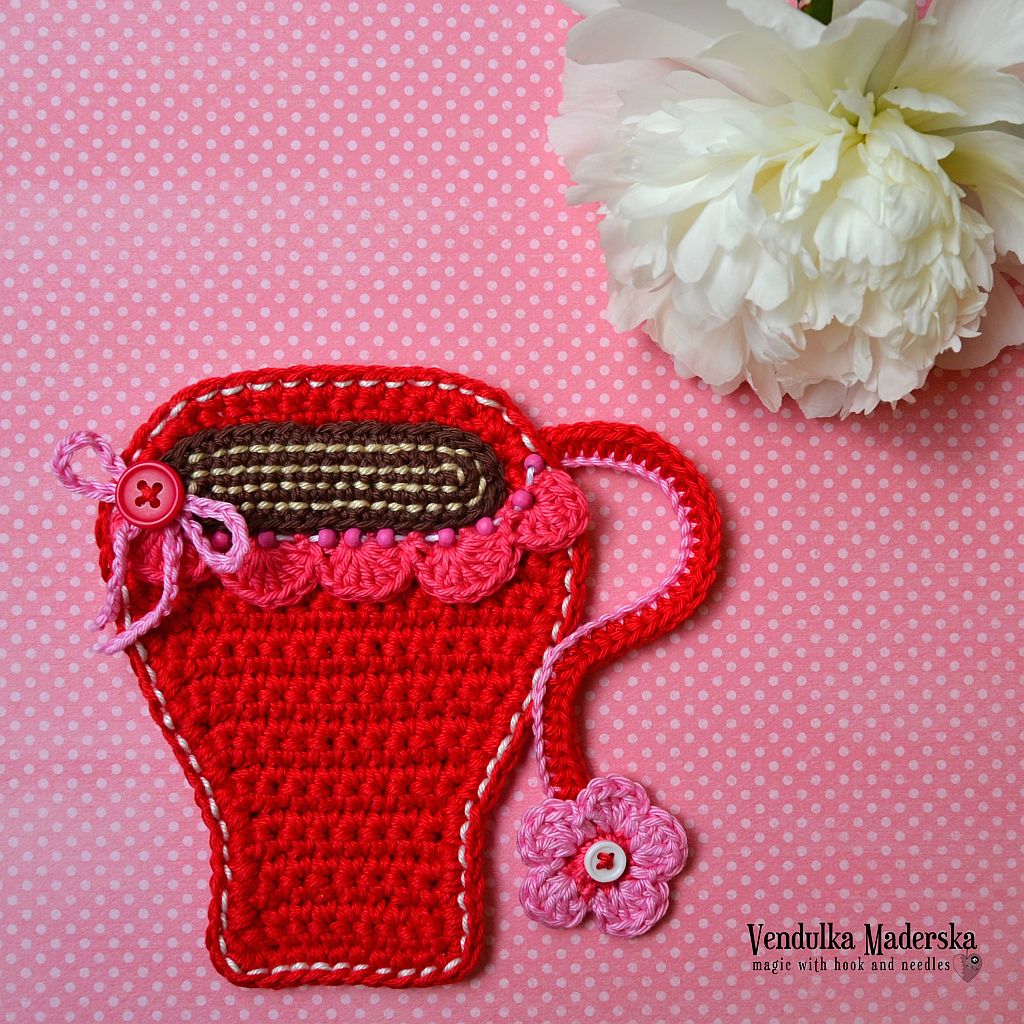 Háčkovaný podšálek - hrníček ¦ návod na háčkování