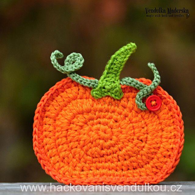 Návod na háčkovaný podšálek - dýně