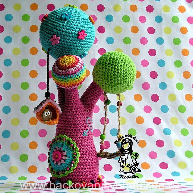 Háčkovaný duhový stromek ¦ Návod na háčkování