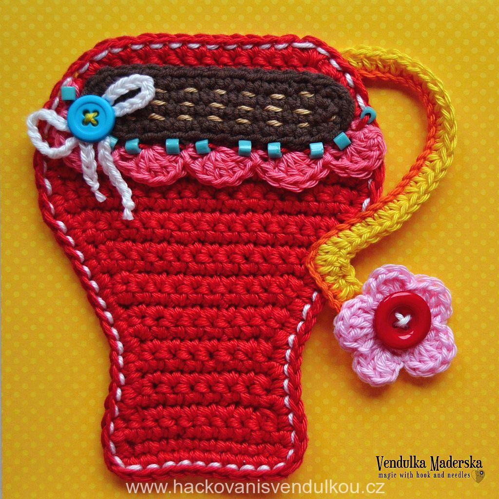 Háčkovaný podšálek - hrníček ¦ návod na háčkování