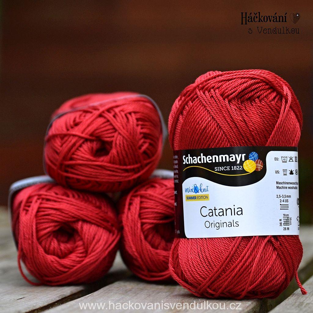 Příze Catania ¦ Schachenmayr ¦ červená - třešeň 424