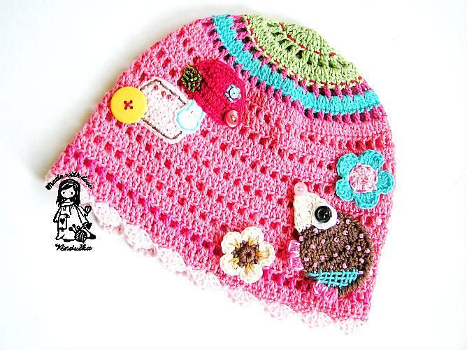 Háčkovaná čepička s ježečkem- návod