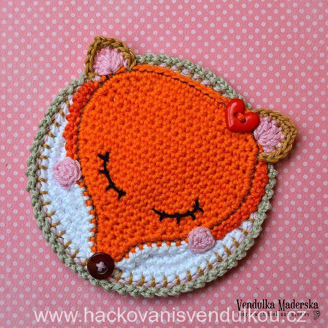 Návod na háčkovaný podšálek - liška