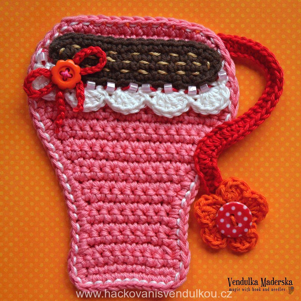 Háčkovaný podšálek - hrníček ¦ návod na háčkování