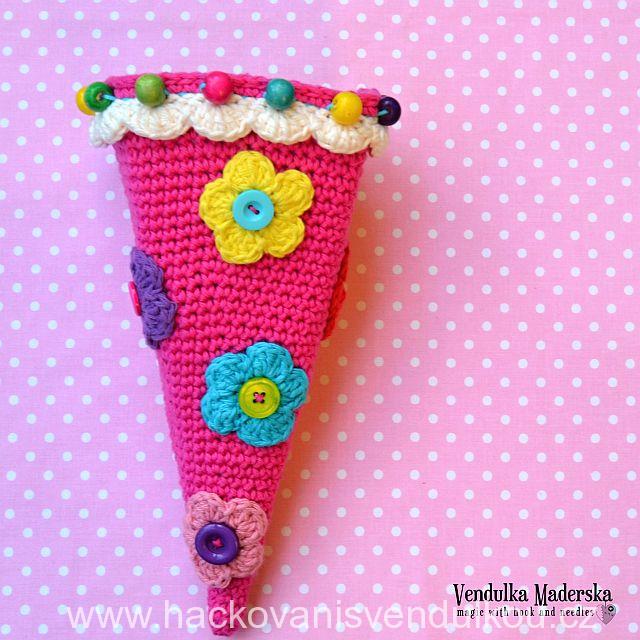 Návod na háčkovaný kornout na sladkosti