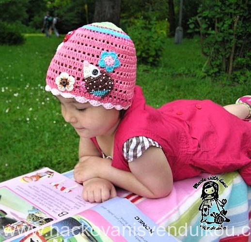Háčkovaná čepička s ježečkem- návod