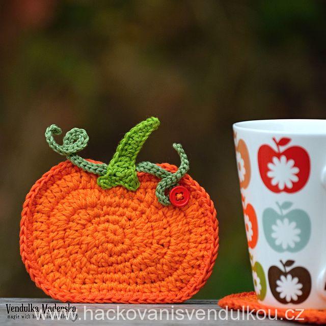 Návod na háčkovaný podšálek - dýně