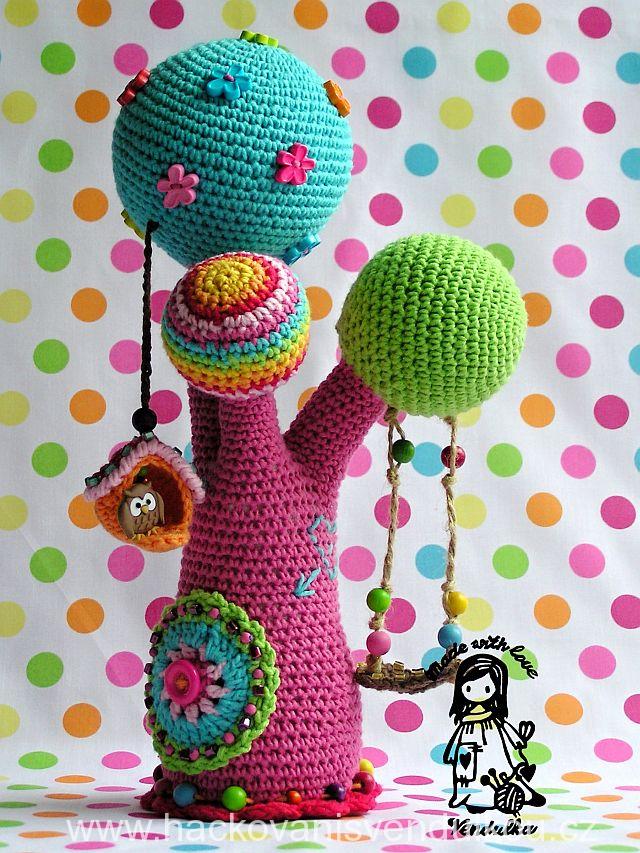 Háčkovaný duhový stromek ¦ Návod na háčkování