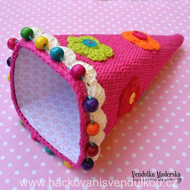 Návod na háčkovaný kornout na sladkosti